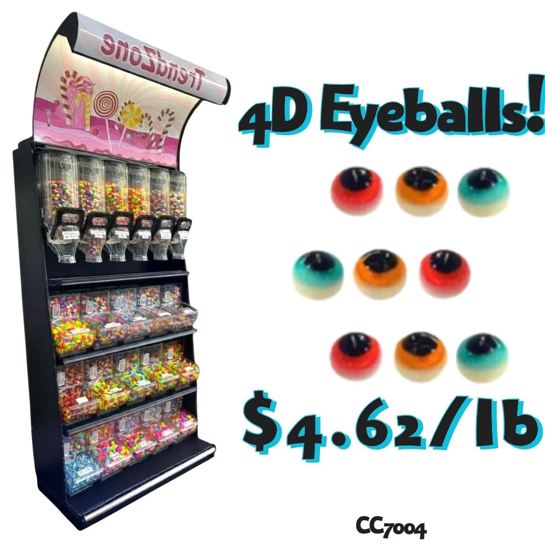 Bulk Candy Gummies β 4D Eye Balls Case of 26.4lb