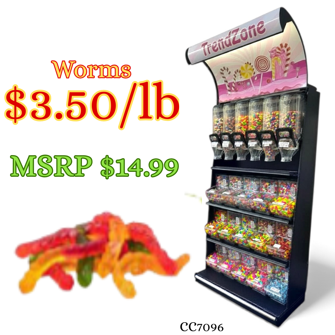 Bulk Candy Gummies β Worms - Case of 26.45 lb