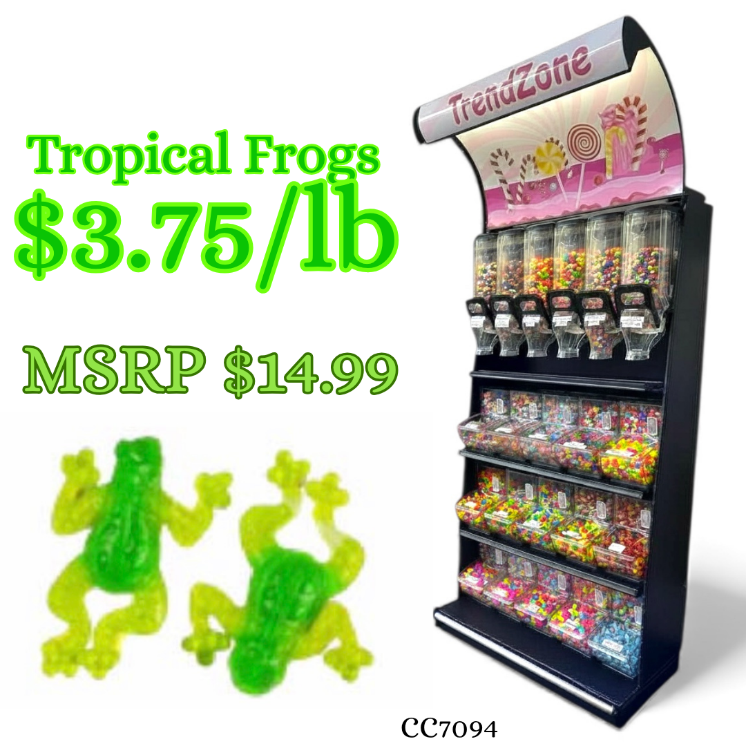 Bulk Candy Gummies β Tropical Frogs - Case of 26.45 lb