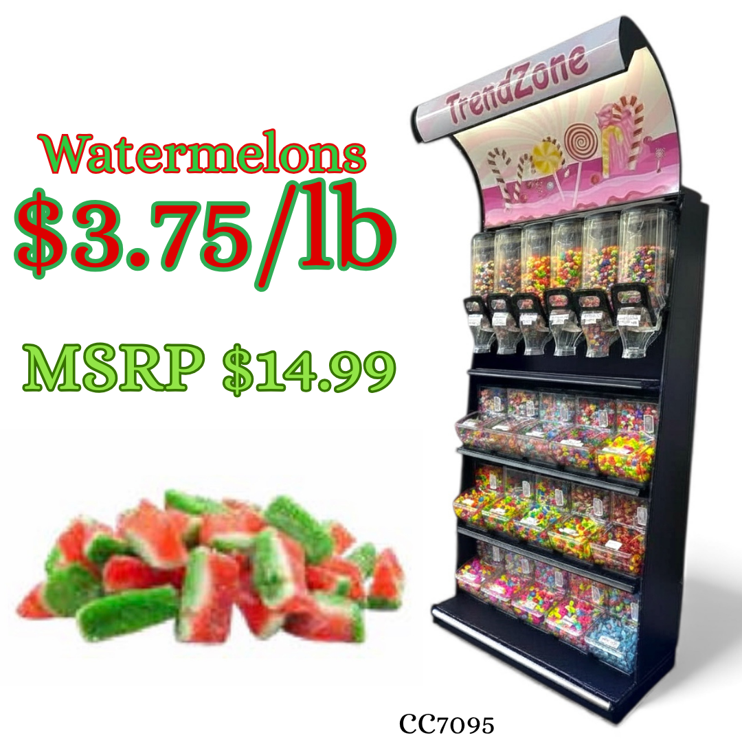 Bulk Candy Gummies β Watermelons - Case of 26.45 lb