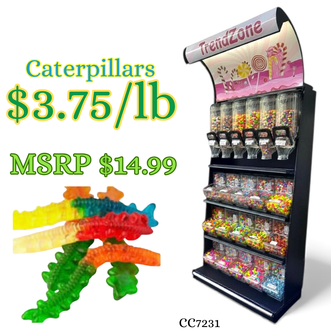 Bulk Candy Gummies β Caterpillars - Case of 26.45 lb