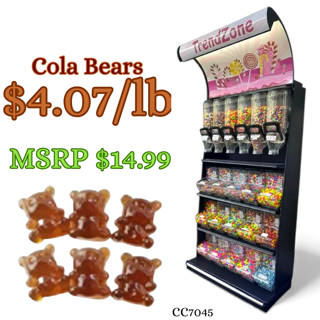Bulk Candy Gummies β Cola Bears - Case of 26.45 lb