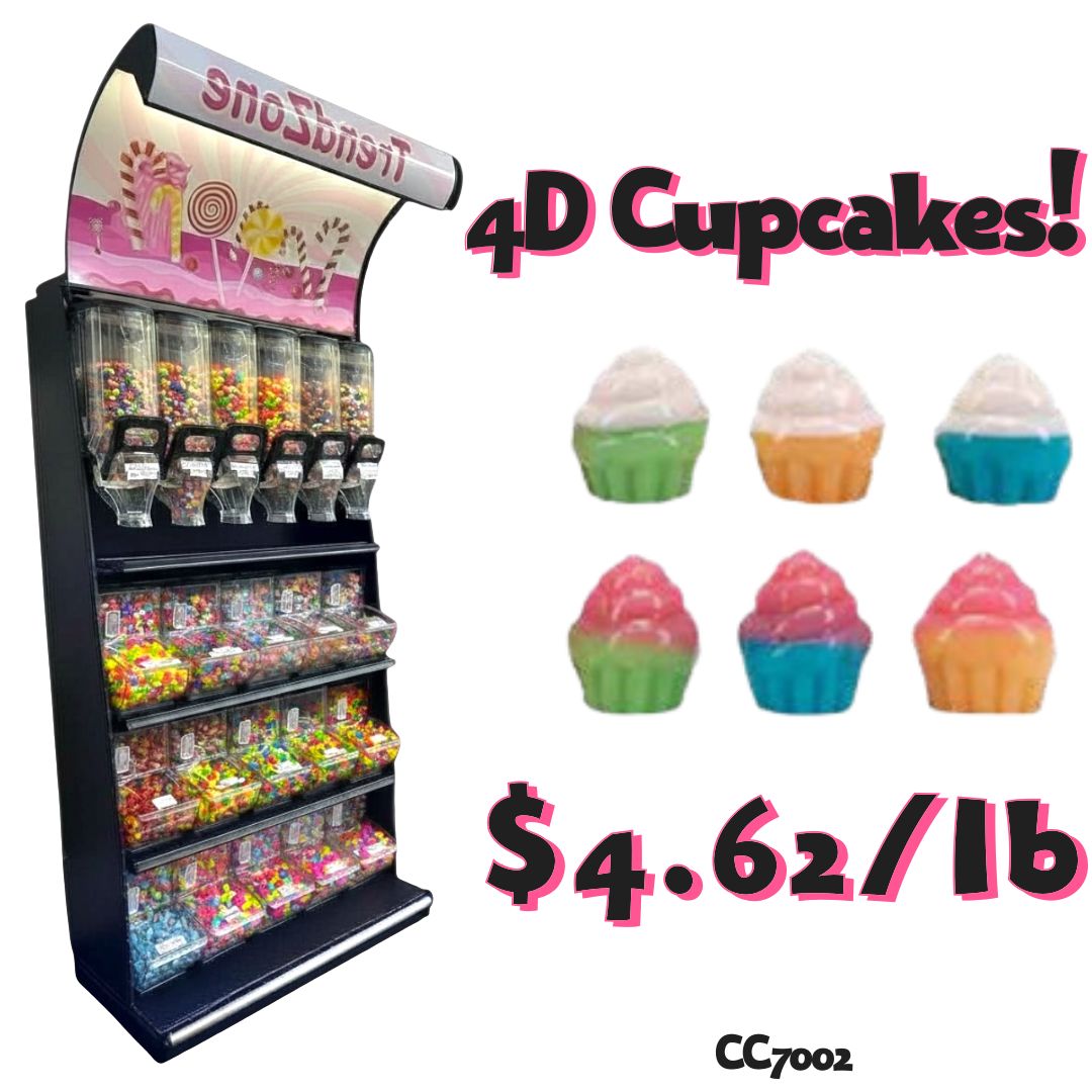 Bulk Candy Gummies β 4D Cupcakes Case of 26.4lb