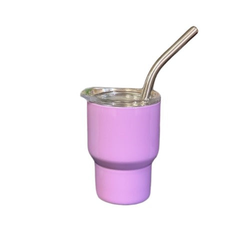 Mini Shot Glass with straws 2oz - Pastel - Case of 24