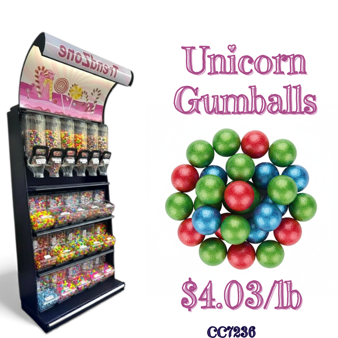 Bulk Candy Gumballs β Unicorn - Case of 22 lb