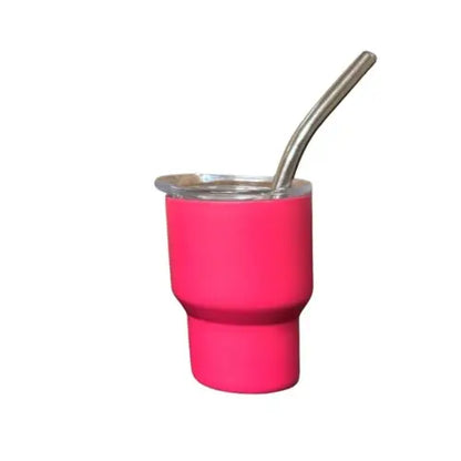 Mini Shot Glass with straws 2oz - Bright - Case of 24