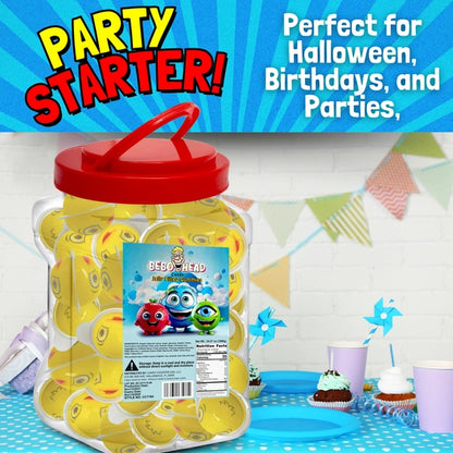 Bulk Candy 100ct Party Tub -   Bebo Head Ducks Jelly Filled Gummies - Case of 8