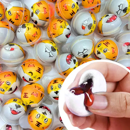 Bulk Candy 100ct Party Tub -  Bebo Head Beaver Face Jelly Filled Gummies - Case of 8
