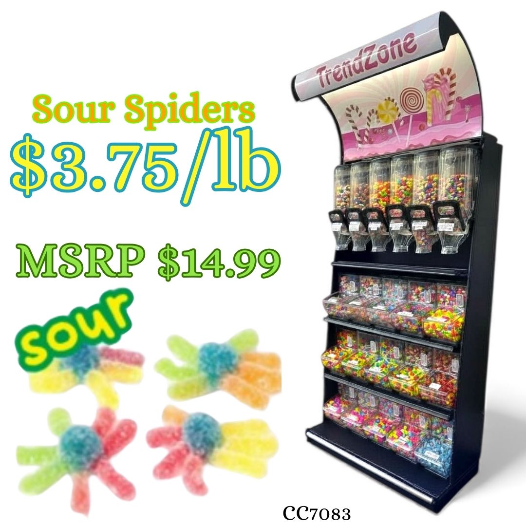 Bulk Candy Gummies – Sour! Spider - Case of 26.45 lb