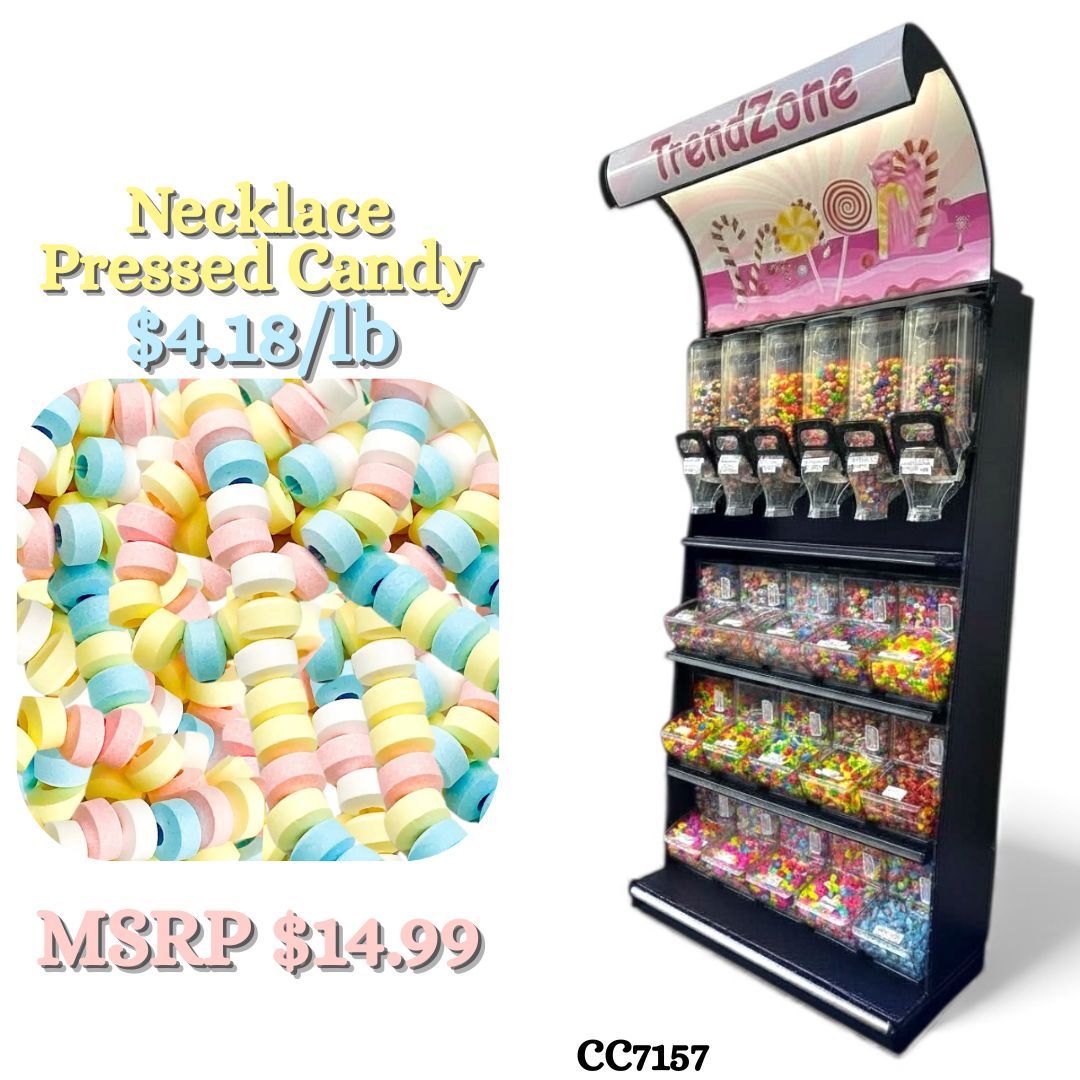 Bulk Candy Pressed Candy – Necklace Style - Case of 22 lb