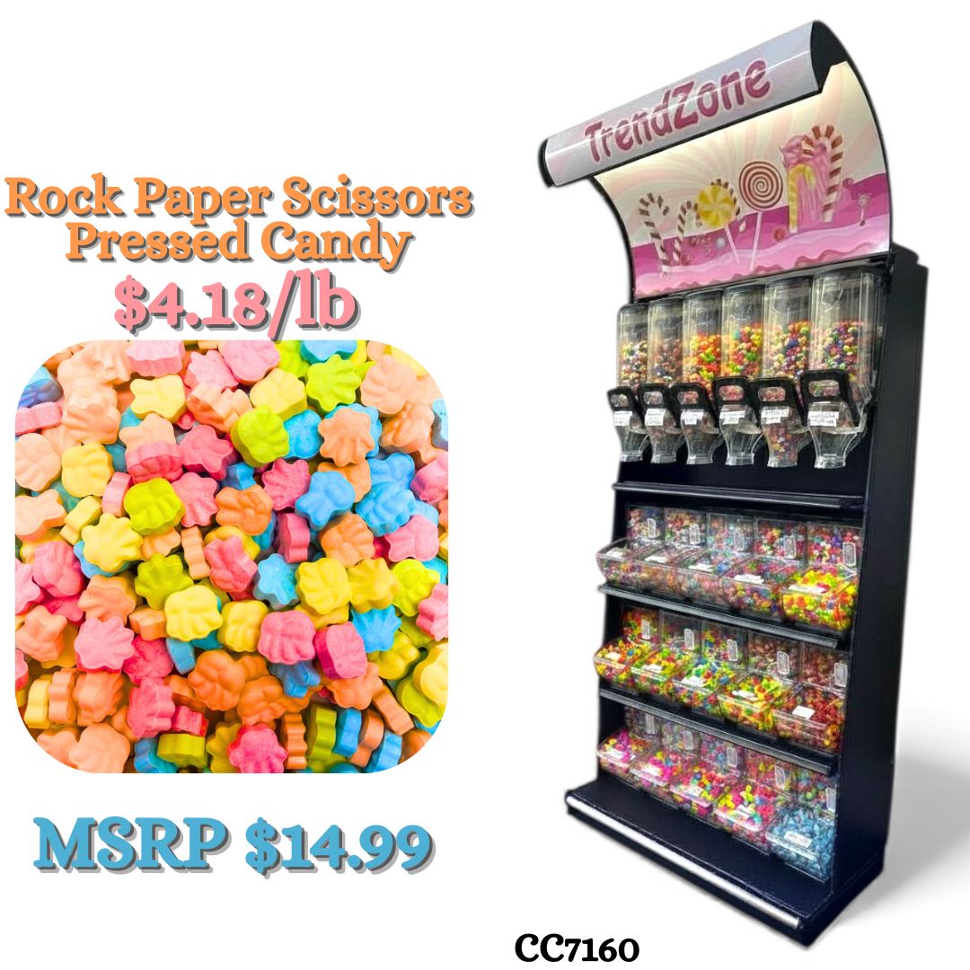Bulk Candy Pressed Candy – Rock Paper Scissors Style - Case of 22lb