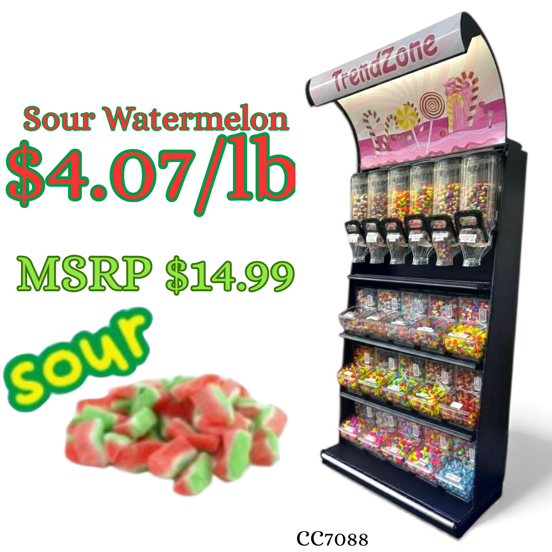 Bulk Candy Gummies – Sour! Watermelon - Case of 26.45 lb
