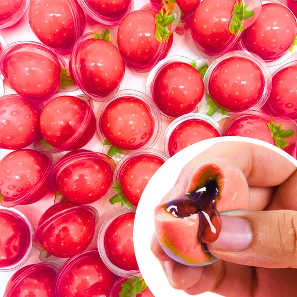 Bulk Candy 100ct Party Tub - Bebo Head Strawberry Jelly Filled Gummies - Case of 8