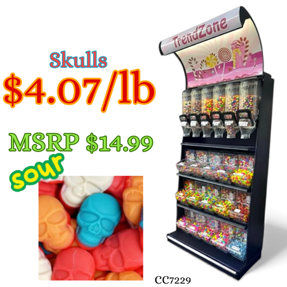 Bulk Candy Gummies – Sour! Skulls - Case of 26.45 lb