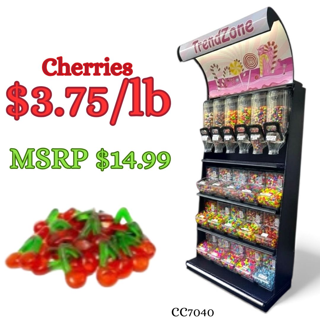 Bulk Candy Gummies – Cherries - Case of 26.45 lb