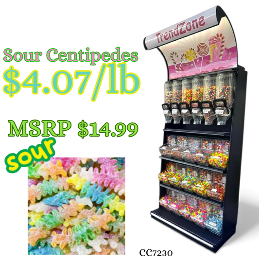 Bulk Candy Gummies – Sour! Centipedes - Case of 26.45 lb