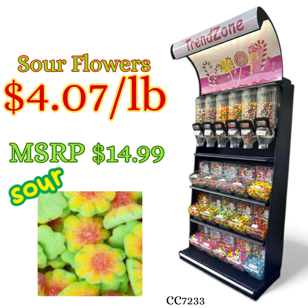Bulk Candy Gummies – Sour! Flowers - Case of 26.45 lb