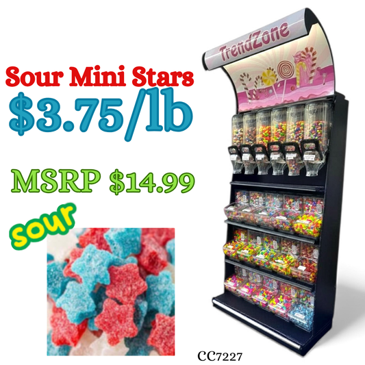 Bulk Candy Gummies – Sour! Mini Stars - Case of 26.45 lb