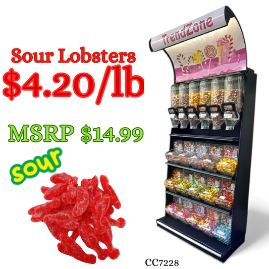 Bulk Candy Gummies – Sour! Lobsters - Case of 26.45 lb