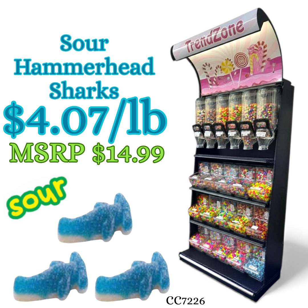Bulk Candy Gummies – Sour! Hammerhead - Case of 26.45 lb