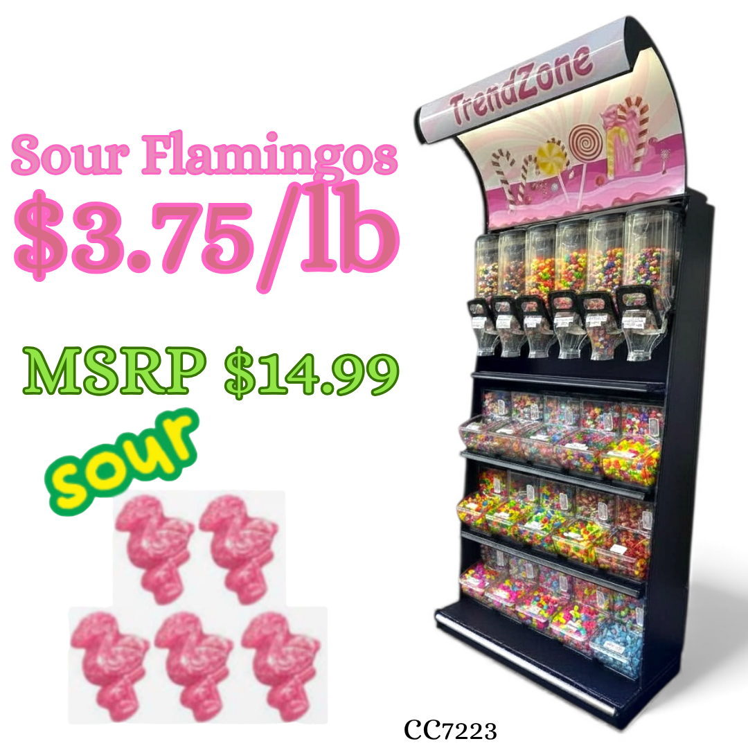 Bulk Candy Gummies – Sour! Flamingos - Case of 26.45 lb