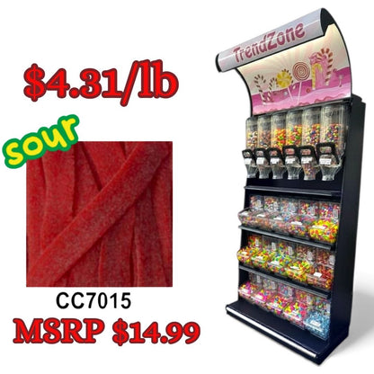 Bulk Candy Belts – Sour Cherry - Case of 19.8 lbs