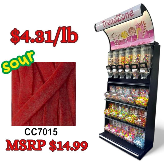 Bulk Candy Belts – Sour Cherry - Case of 19.8 lbs