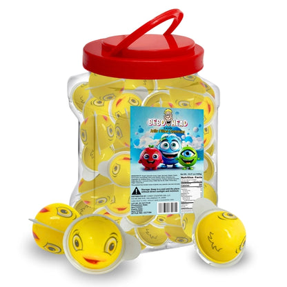 Bulk Candy 100ct Party Tub -   Bebo Head Ducks Jelly Filled Gummies - Case of 8