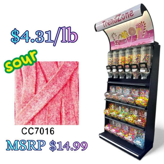 Bulk Candy Belts – Sour Cotton Candy  - Case of 19.8 lbs