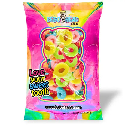 Bulk Candy Gummies – Sour! Rings - Case of 26.45 lb