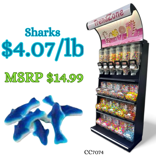 Bulk Candy Gummies – Sharks - Case of 26.45 lb