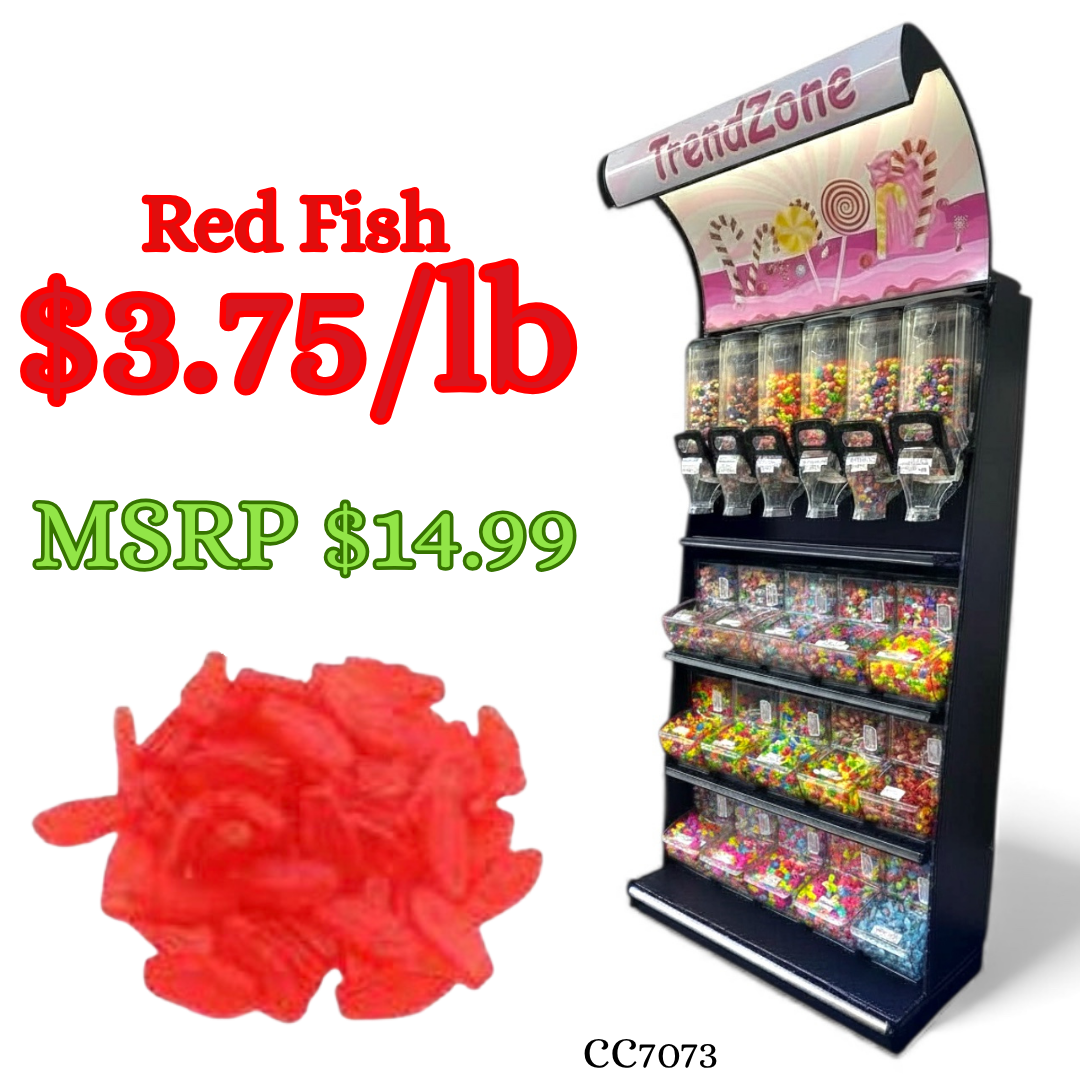 Bulk Candy Gummies – Red Fish - Case of 26.45 lb