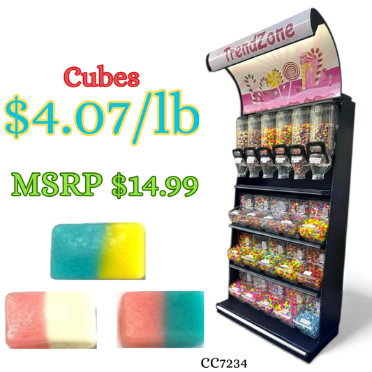 Bulk Candy Gummies – Cubes - Case of 26.45 lb