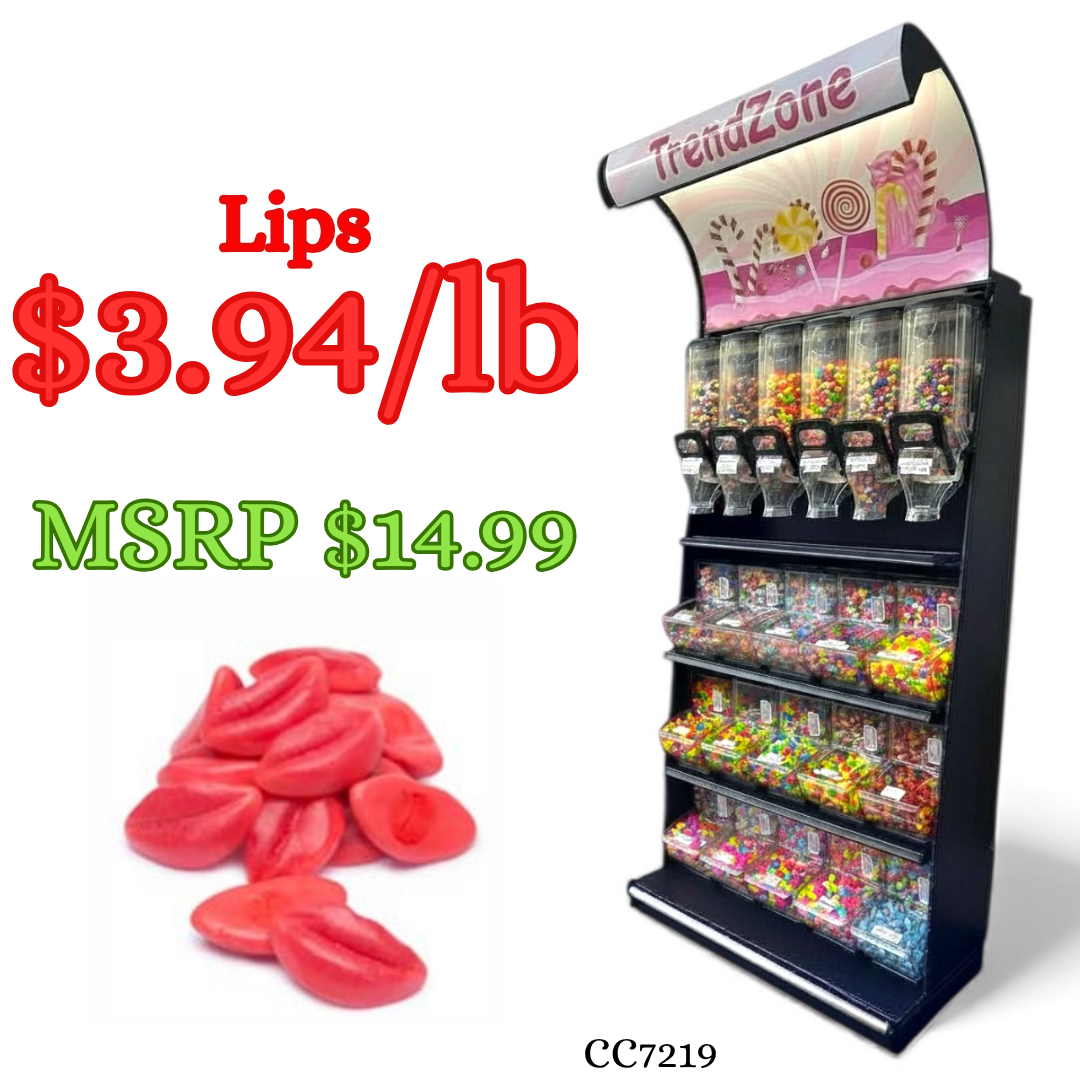 Bulk Candy Gummies – Lips - Case of 26.45 lb