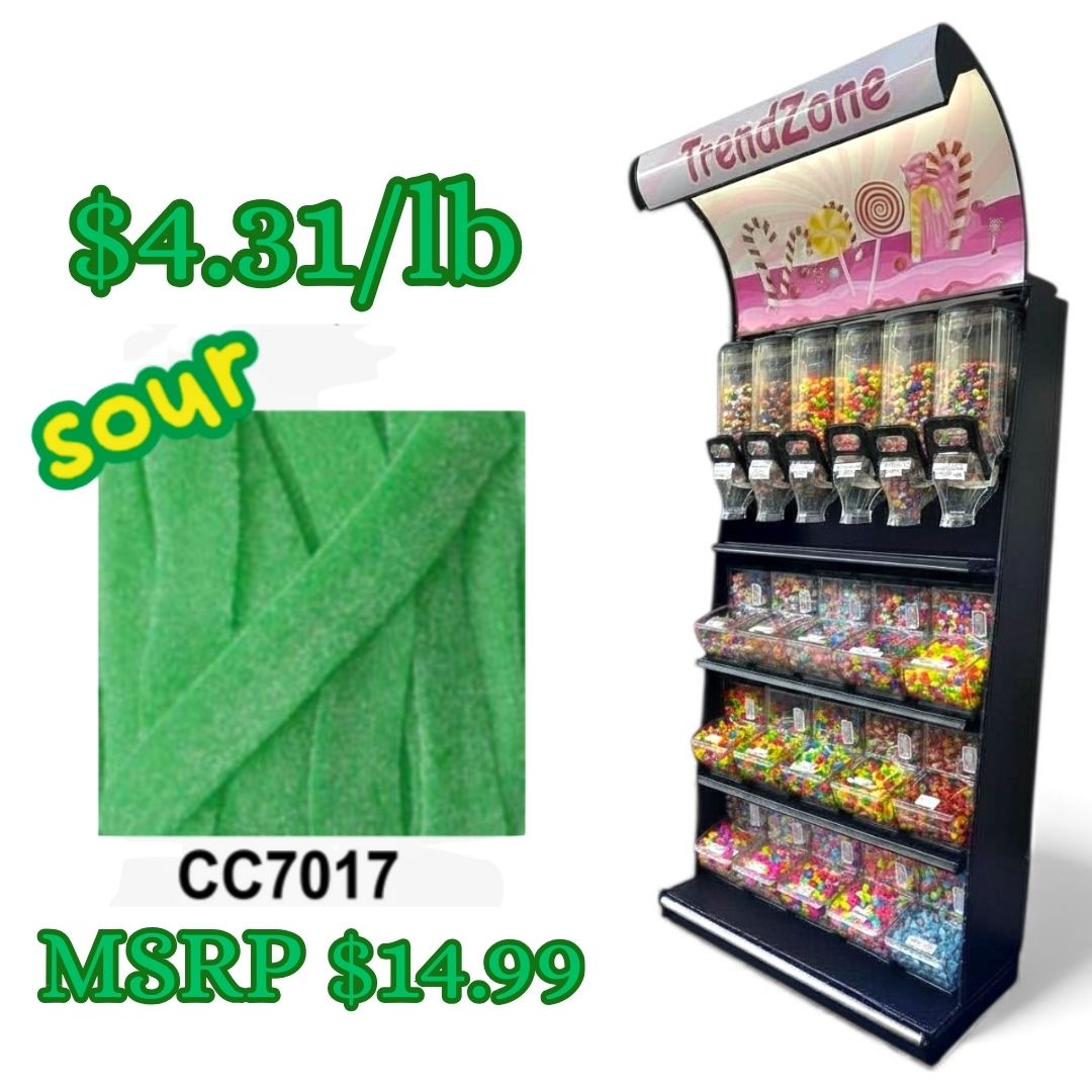 Bulk Candy Belts – Sour Watermelon - Case of 19.8 lbs