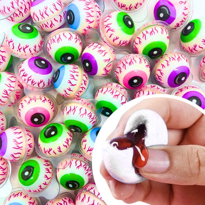 Bulk Candy 100ct Party Tub - Bebo Head Eye Balls Jelly Filled Gummies - Case of 8
