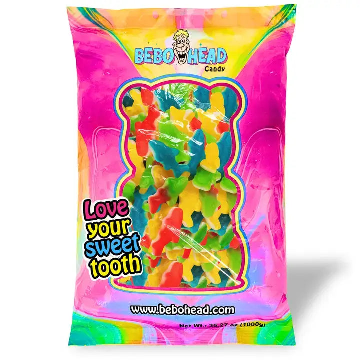 Bulk Candy Gummies – Neon Sharks - Case of 26.45 lb
