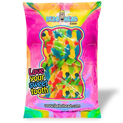 Bulk Candy Gummies – Neon Sharks - Case of 26.45 lb