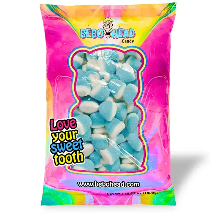 Bulk Candy Gummies – Sour! Blue Raspberry Puffs - Case of 26.45 lb