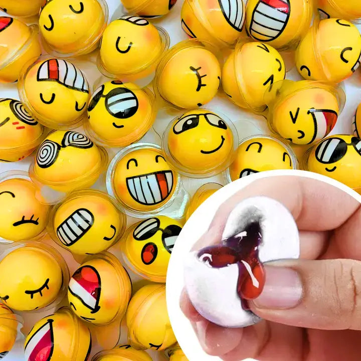 Bulk Candy 100ct Party Tub - Bebo Head Emoji Jelly Filled Gummies   - Case of 8