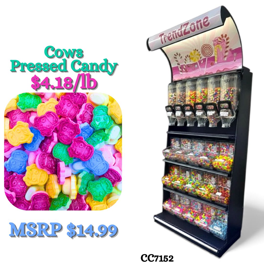 Bulk Candy Pressed Candy – Cows Style - Case of 22lb