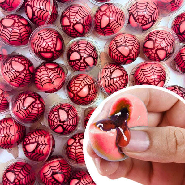 Bulk Candy 100ct Party Tub - Bebo Head SpiderGuy Jelly Filled Gummies - Case of 8