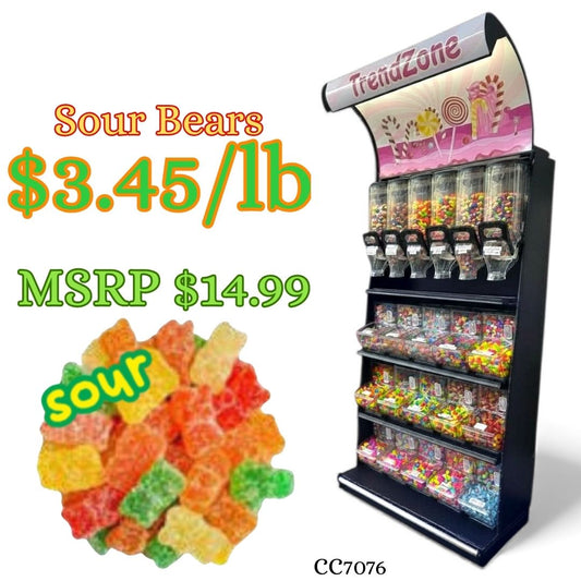Bulk Candy Gummies – Sour! Bears - Case of 26.45 lb