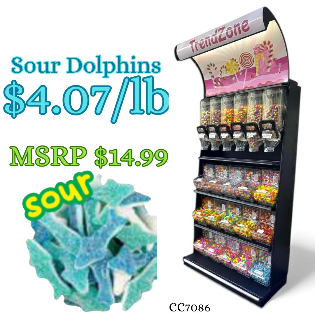 Bulk Candy Gummies – Sour! Dolphins - Case of 26.45 lb
