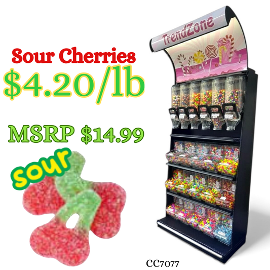 Bulk Candy Gummies – Sour! Cherries - Case of 26.45 lb