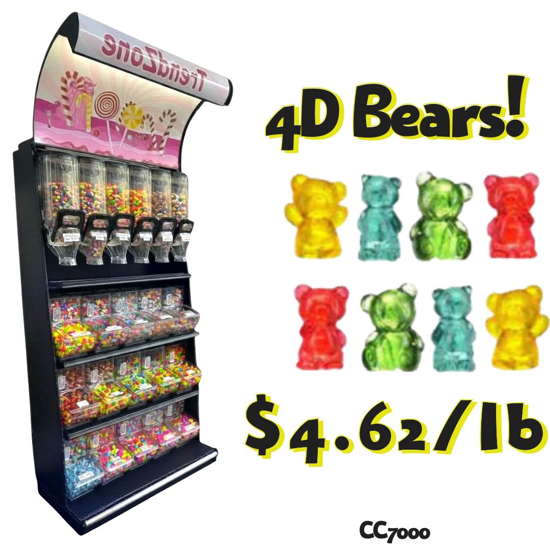 Bulk Candy Gummies  – 4D Bears Case of 26.4lb