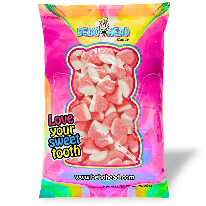 Bulk Candy Gummies – Sour! Raspberry Puffs - Case of 26.45 lb