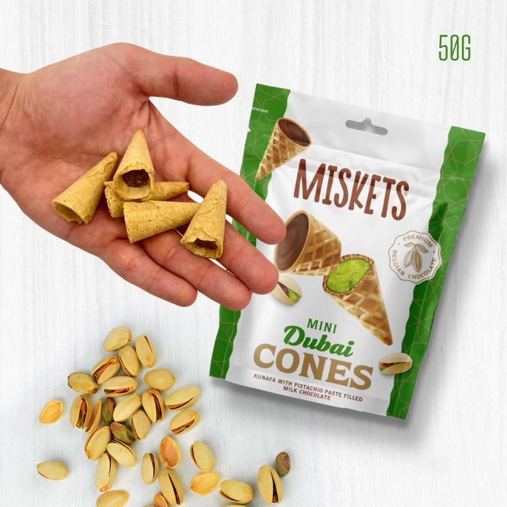 Dubai Pistachio Chocolate Cones - Case of 24