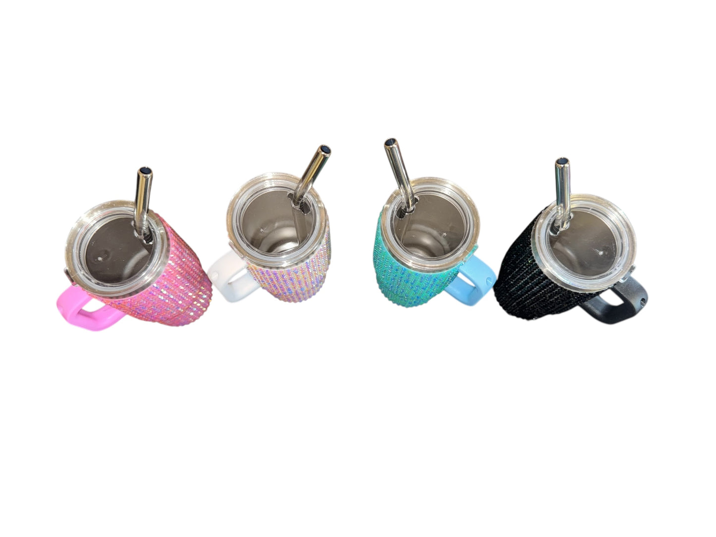 Mini Tumblers with straws 2.5 oz - Bedazzled - Case of 16