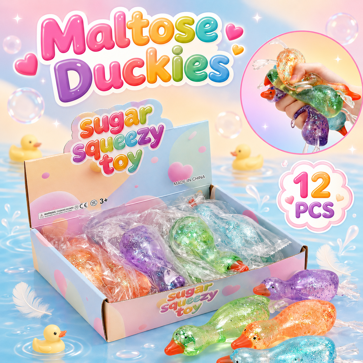 Maltose Squishy - Duckies – 12 pcs